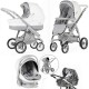 Bebecar Ip-Op Classic XL Trio 3 in 1 Travel System + Lie Flat Car Seat, Dove Grey Bebecar Ip-Op Classic XL Trio 3 in 1 Travel System + Lie Flat Car Seat, Dove Grey