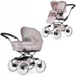 Bebecar Prive Stylo Class+ 2 in 1 Pram + Raincover, Rose