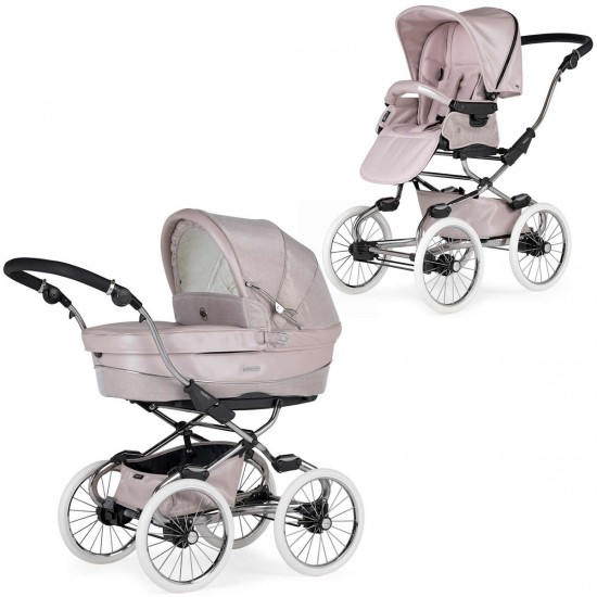 Bebecar Prive Stylo Class+ 2 in 1 Pram + Raincover, Rose