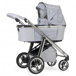Bebecar Prive Via+ Duo 2 in 1 Pram + Raincover, LA3 Safety Kit, Diamond Grey