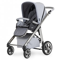 Bebecar Prive Via+ Duo 2 in 1 Pram + Raincover, LA3 Safety Kit, Diamond Grey