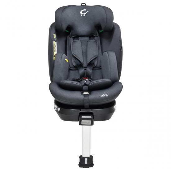 Bebecar Carbebe Radios 360° Rotating i-Size Car Seat, Black/Grey