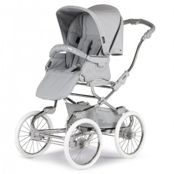Bebecar Stylo Class+ 2 in 1 Pram + Raincover & FREE Bag, Calm Grey