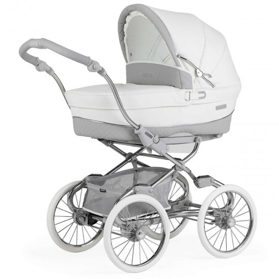 Bebecar Stylo Class+ Special Pram + Lie Flat Car Seat Travel System, Raincover & FREE Bag, Clouds