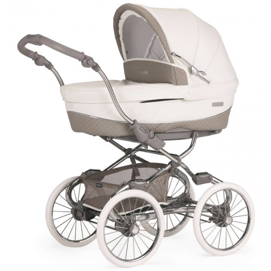 Bebecar Stylo Class+ Special Pram + Lie Flat Car Seat Travel System, Raincover & FREE Bag, Iced Mocha