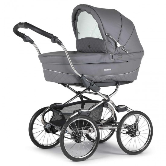 Bebecar Stylo Class+ Special 3 in 1 Pram + Raincover & FREE Bag, Stormy Grey