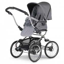 Bebecar Stylo Class+ 2 in 1 Pram + Raincover & FREE Bag, Stormy Grey