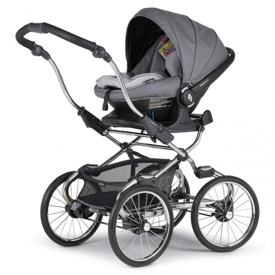 Bebecar Stylo Class+ Special 3 in 1 Pram + Raincover & FREE Bag, Stormy Grey