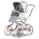 Bebecar Stylo Class+ Special 3 in 1 Pram + Raincover & FREE Bag, White Rose