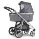 Bebecar Via + Combination Pram + Raincover, LA3 Kit & FREE Bag, Stormy Grey