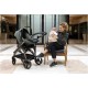 Bebecar Wei Complete Travel System + Lie Flat Car Seat, Raincover & FREE Bag, Soft Green