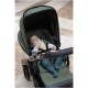 Bebecar Wei Complete Travel System + Lie Flat Car Seat, Raincover & FREE Bag, Soft Green