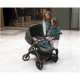 Bebecar Wei Complete Travel System + Lie Flat Car Seat & Raincover, Soft Green
