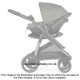 Bebecar Wei Pushchair + Lie Flat Car Seat & Raincover, Soft Grey