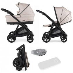 Bebecar Bib Duo 2 in 1 Pram + Raincover, Beige
