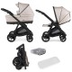Bebecar Bib Duo 2 in 1 Pram + Raincover, Beige Bebecar Bib Duo 2 in 1 Pram + Raincover, Beige
