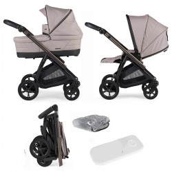Bebecar Bib Duo 2 in 1 Pram + Raincover, Caramel