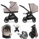Bebecar Bib Trio 3 in 1 Travel System + Lie Flat Car Seat, Caramel Bebecar Bib Trio 3 in 1 Travel System + Lie Flat Car Seat, Caramel