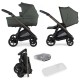 Bebecar Bib Duo 2 in 1 Pram + Raincover, Dark Green Bebecar Bib Duo 2 in 1 Pram + Raincover, Dark Green