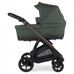 Bebecar Bib Duo 2 in 1 Pram + Raincover & FREE Bag, Dark Green