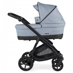 Bebecar Bib Duo 2 in 1 Pram + Raincover & FREE Bag, Light Blue