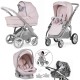 Bebecar Minipop Trio 3 in 1 Travel System + Lie Flat Car Seat, Pink Bebecar Minipop Trio 3 in 1 Travel System + Lie Flat Car Seat, Pink