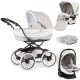 Bebecar Prive Stylo Class+ Pram + i-Size Car Seat Travel System, Raincover, Woven White Bebecar Prive Stylo Class+ Pram + i-Size Car Seat Travel System, Raincover, Woven White