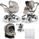 Bebecar Stylo Class+ Pram + Lie Flat Car Seat Travel System, Raincover, Autumn Beige Bebecar Stylo Class+ Pram + Lie Flat Car Seat Travel System, Raincover, Autumn Beige