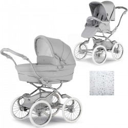 Bebecar Stylo Class+ 2 in 1 Pram + Raincover, Calm Grey