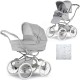 Bebecar Stylo Class+ 2 in 1 Pram + Raincover, Calm Grey Bebecar Stylo Class+ 2 in 1 Pram + Raincover, Calm Grey