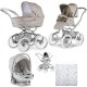 Bebecar Stylo Class+ Pram + Lie Flat Car Seat Travel System, Raincover, Stone Bebecar Stylo Class+ Pram + Lie Flat Car Seat Travel System, Raincover, Stone