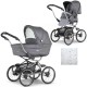 Bebecar Stylo Class+ 2 in 1 Pram + Raincover, Stormy Grey Bebecar Stylo Class+ 2 in 1 Pram + Raincover, Stormy Grey