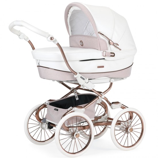 Bebecar Prive Stylo Class+ 2 in 1 Pram + Raincover, Rose Shimmer - 2025 BLACK FRIDAY DEAL