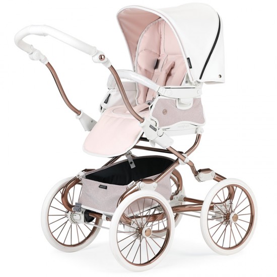 Bebecar Prive Stylo Class+ 2 in 1 Pram + Raincover, Rose Shimmer - 2025 BLACK FRIDAY DEAL