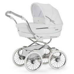 Bebecar Stylo Class 2 in 1 Pram + Raincover, Changing Bag & Footmuff - White Magic