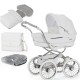 Bebecar Stylo Class 2 in 1 Pram + Raincover, Changing Bag & Footmuff - White Magic - 2025 BLACK FRIDAY DEAL