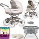 Bebecar Stylo Class+ 2 in 1 Pram + Raincover & FREE Crib, Blanket & Nursing Pillow, Iced Mocha
