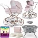 Bebecar Stylo Class+ 2 in 1 Pram + Raincover & FREE Bag, Crib, Blanket & Nursing Pillow, Rose Pink
