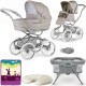 Bebecar Stylo Class+ 2 in 1 Pram + Raincover & FREE Crib, Blanket & Nursing Pillow, Stone