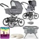 Bebecar Stylo Class+ 2 in 1 Pram + Raincover & FREE Crib, Blanket & Nursing Pillow, Stormy Grey
