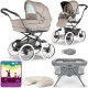 Bebecar Stylo Class+ 2 in 1 Pram + Raincover & FREE Crib, Blanket & Nursing Pillow, Autumn Beige