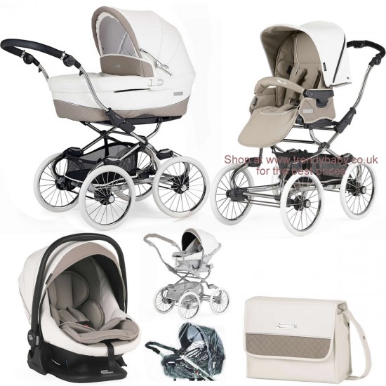Bebecar Stylo Class+ Pram + Lie Flat Car Seat Travel System + Raincover & FREE Bag, Iced Mocha Bebecar Stylo Class+ Pram + Lie Flat Car Seat Travel System + Raincover & FREE Bag, Iced Mocha
