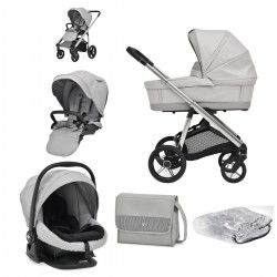 Bebecar Face Combi + i-Size Car Seat Travel System + Raincover, FREE Changing Bag, Mist