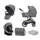 Bebecar Face Combi + i-Size Car Seat Travel System + Raincover, FREE Changing Bag, Shadow