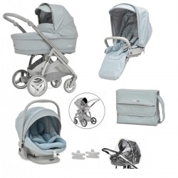 Bebecar Minipop Trio 3 in 1 Travel System + Lie Flat Car Seat & Free Bag, Graphite