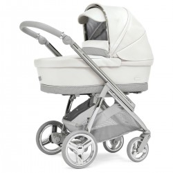 Bebecar Minipop Trio 3 in 1 Travel System + Lie Flat Car Seat, Halo