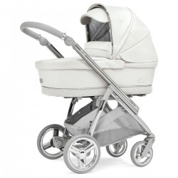 Bebecar Minipop Trio 3 in 1 Travel System + Lie Flat Car Seat, Porcelaine