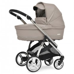 Bebecar Minipop Trio 3 in 1 Travel System + Lie Flat Car Seat, Truffle