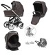 Bebecar Minipop Trio 3 in 1 Travel System + Lie Flat Car Seat, Cacao