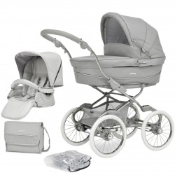Bebecar Stylo Class+ 2 in 1 Pram + Raincover, FREE Changing Bag, Graphite